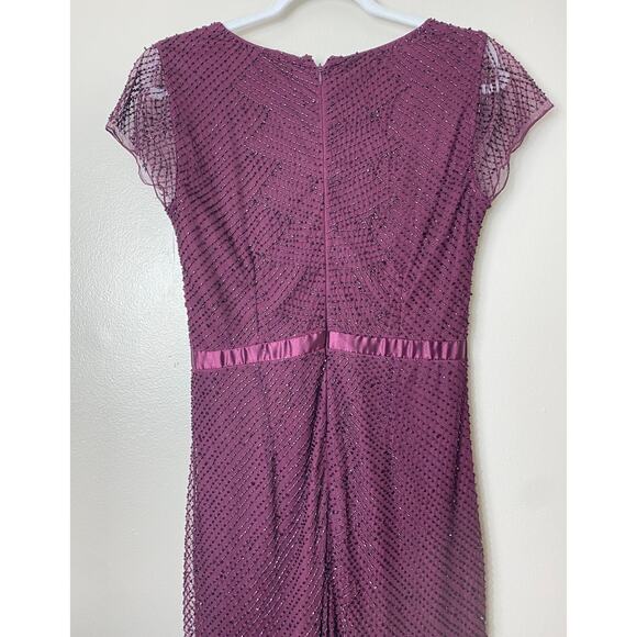 ADRIANNA PAPELL DRESS GOWN 8 MOTHER OF THE BRIDE FORMAL EVENING BRIDESMAID - Picture 8 of 13